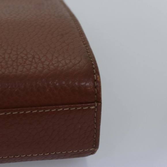 Burberrys Clutch Bag Leather Brown Auth ep4543 - Picture 14 of 16